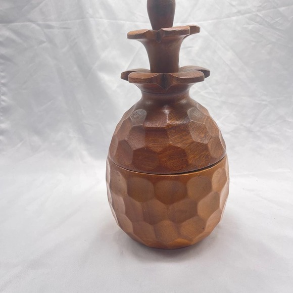 VTG carved wood pineapple - Picture 2 of 12